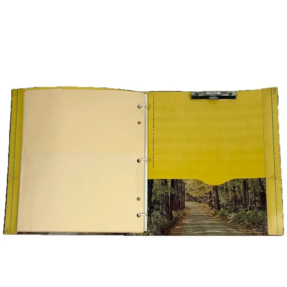 VTG 1978 Forest Botanical Colad Super Holder Folder School Binder Divider Pocket
